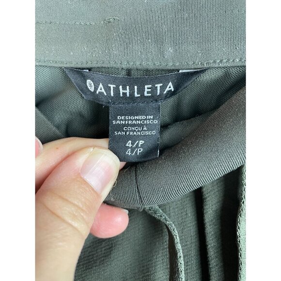 Athleta Headlands Hybrid Trek Women's Jogger Pants - Gray/Green - Size 4 Petite - Picture 4 of 8